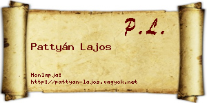 Pattyán Lajos névjegykártya